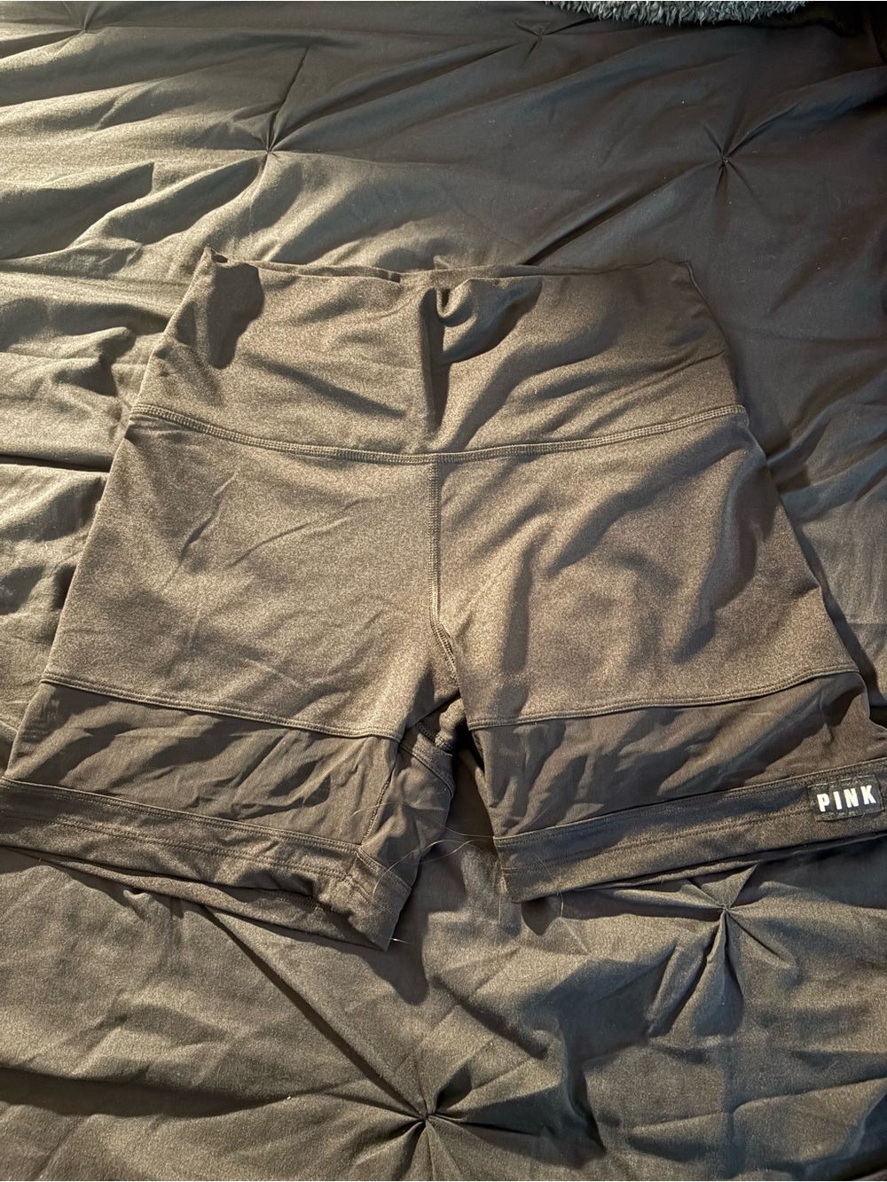 PINK Victoria's Secret Black High-Waist Bike Shorts